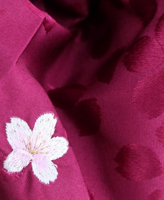 卒業式袴単品レンタル[刺繍]ピンクぼかしに桜[身長148-152cm]No.880